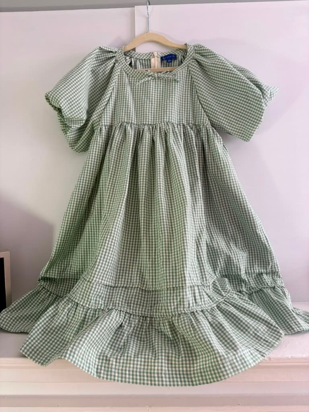 Maison Me Girls Gingham Ruffle Dress | size 10